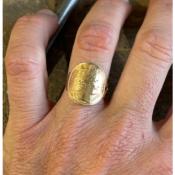 Bague pièce or 18 KT 10 Francs Cérès cintrée femme